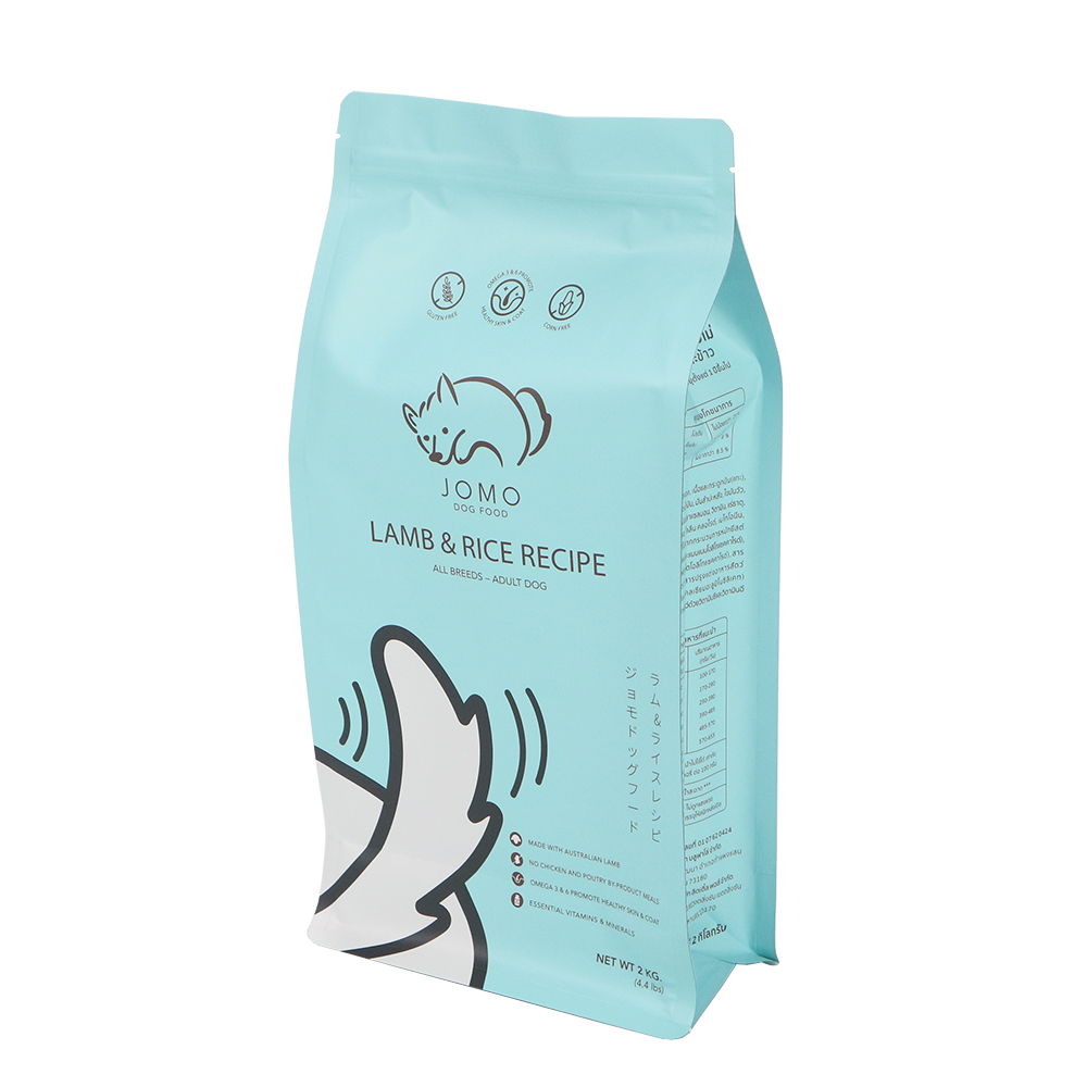 dof food flat bottom pouch with zipper