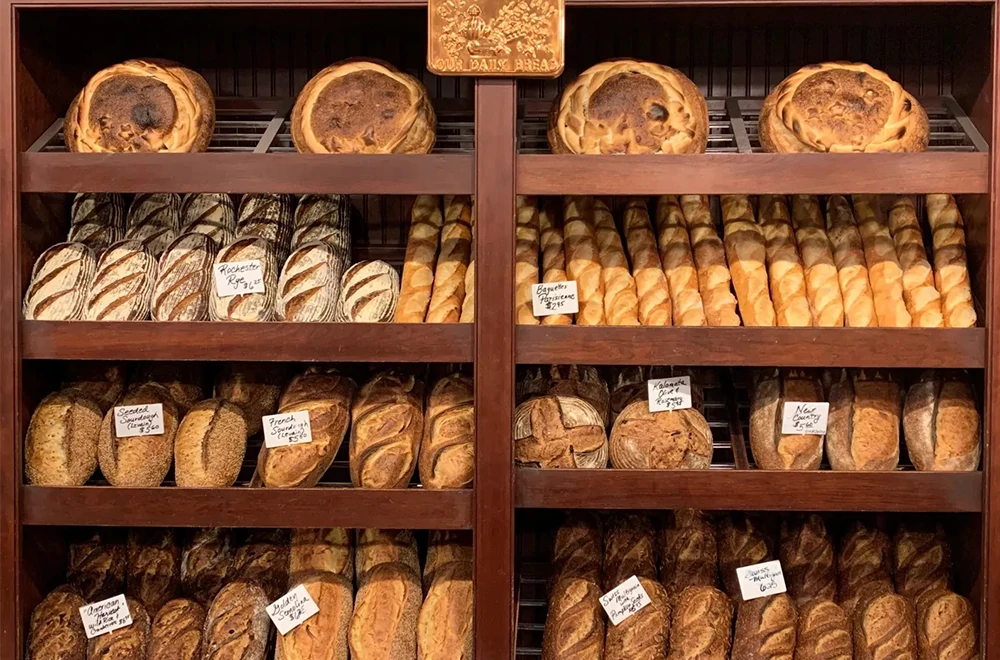 Bread packaging in stores
