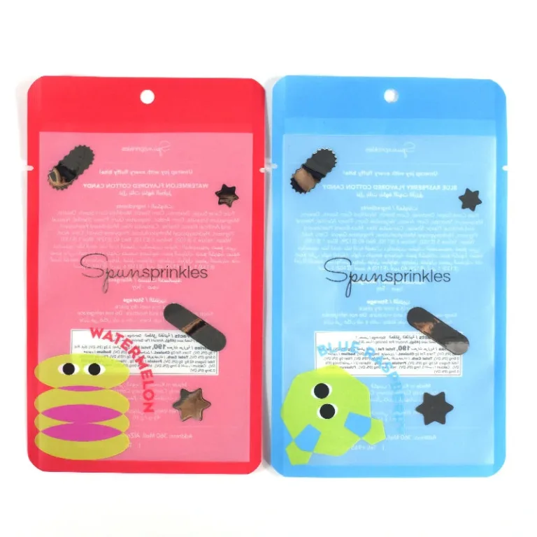 Cartoon design three-side seal pouches
