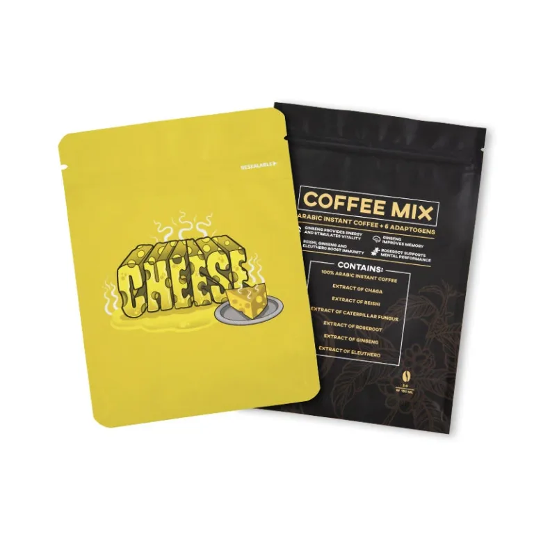 Food three-side seal pouches with print