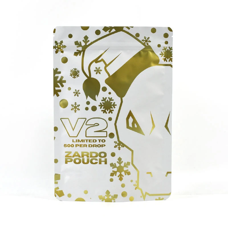 Gold foil printed limited edition stand up pouch