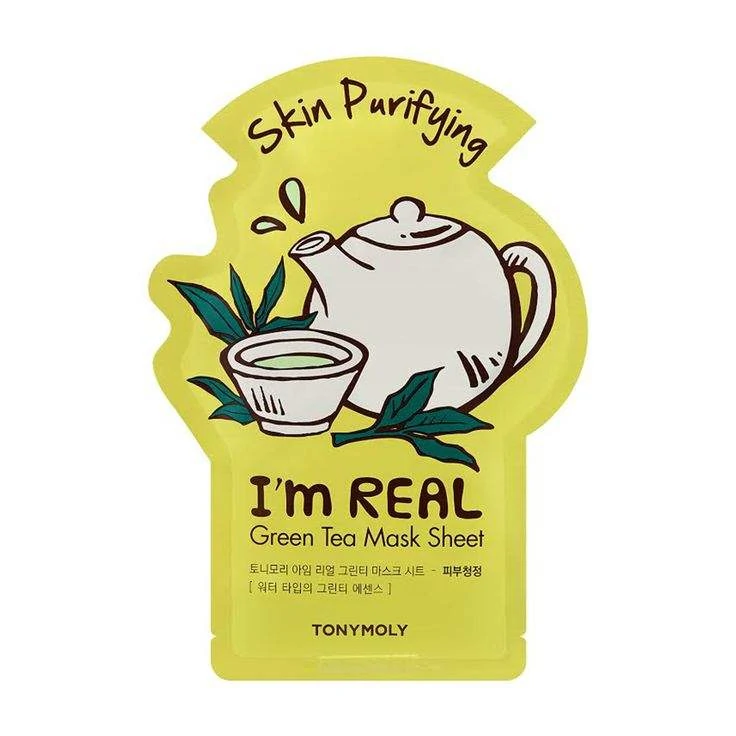 Green tea irregular cosmetic mask pouch