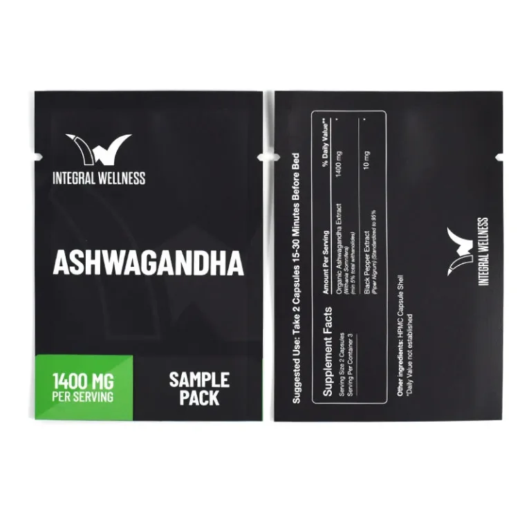 Supplement three-side seal sample pouch