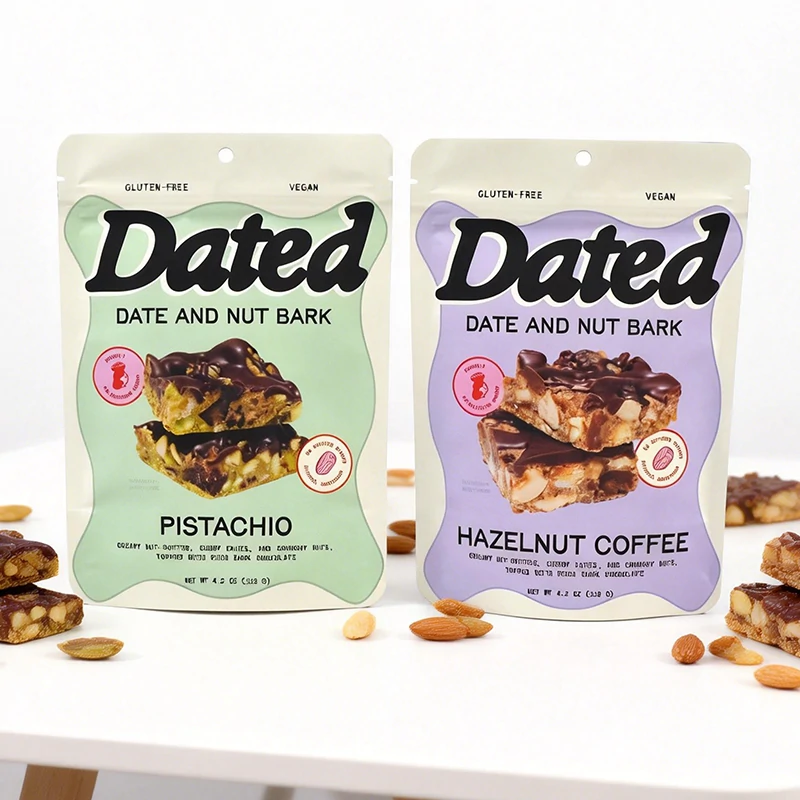 Vegan gluten free nut bark stand up bags