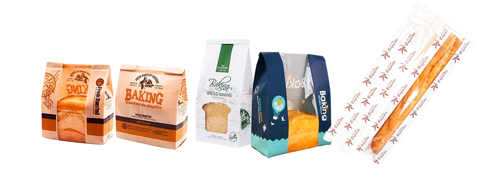 Window on bread packaging bags