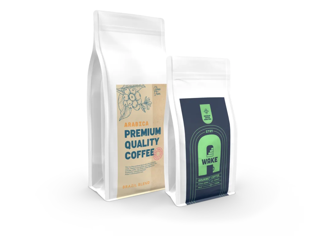 coffee-packaging-flat-bottom-pouches-labeled-makepac