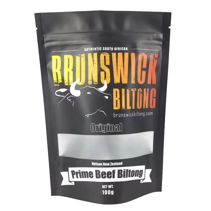 tand up beef jerky packaging bags with window