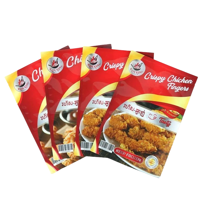 Crispy chicken finger frozen food zipper packaging bags