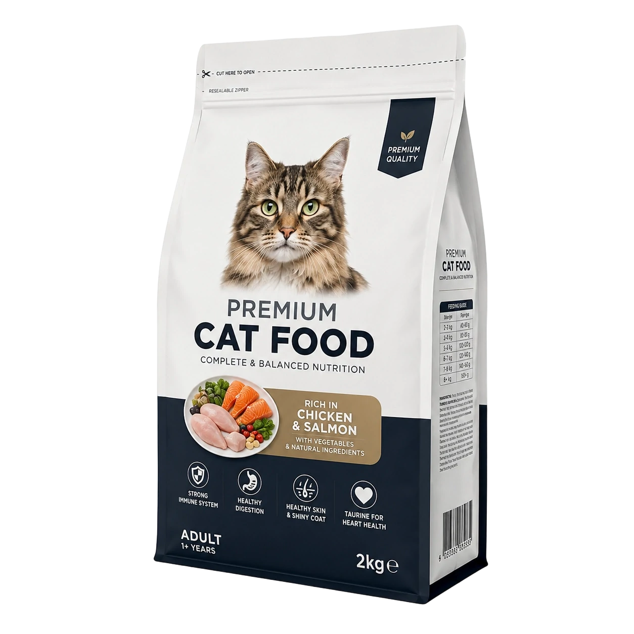 cat food flat bottom bag