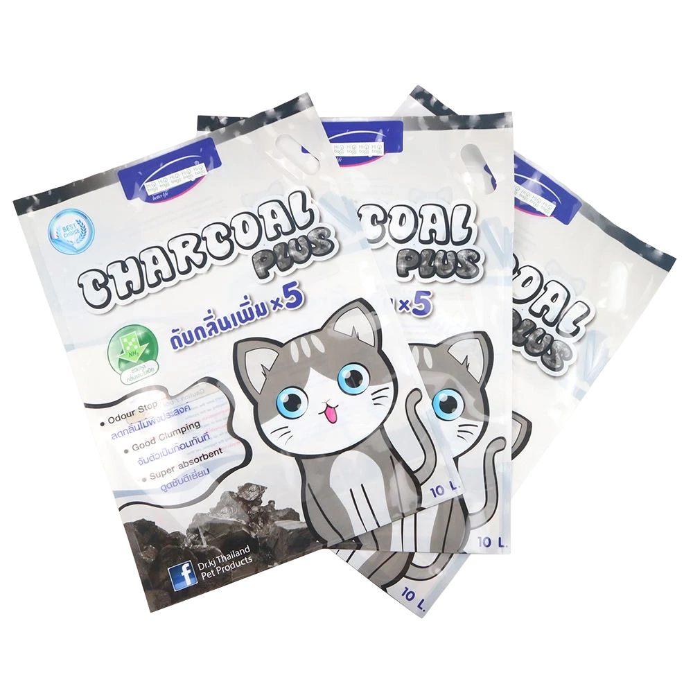 Flat cat litter bag