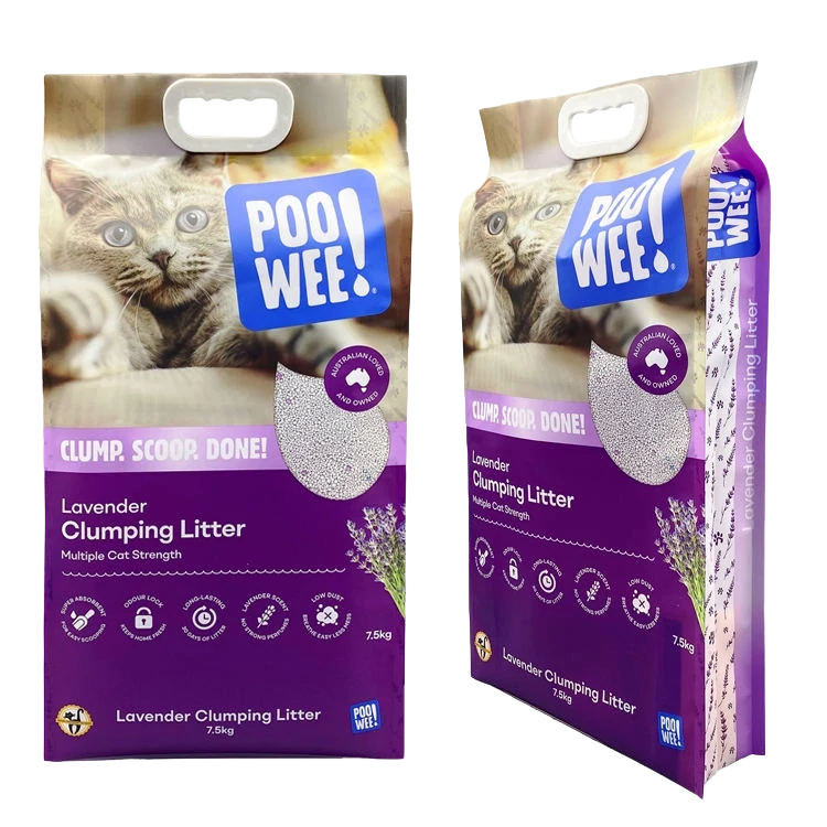 side gusset cat litter bag