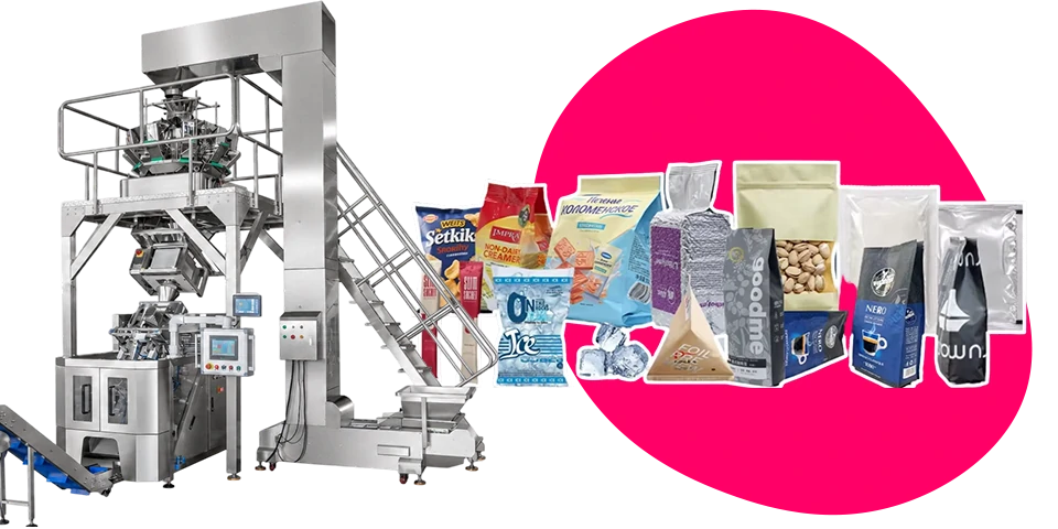 Flow wrapping bags type
