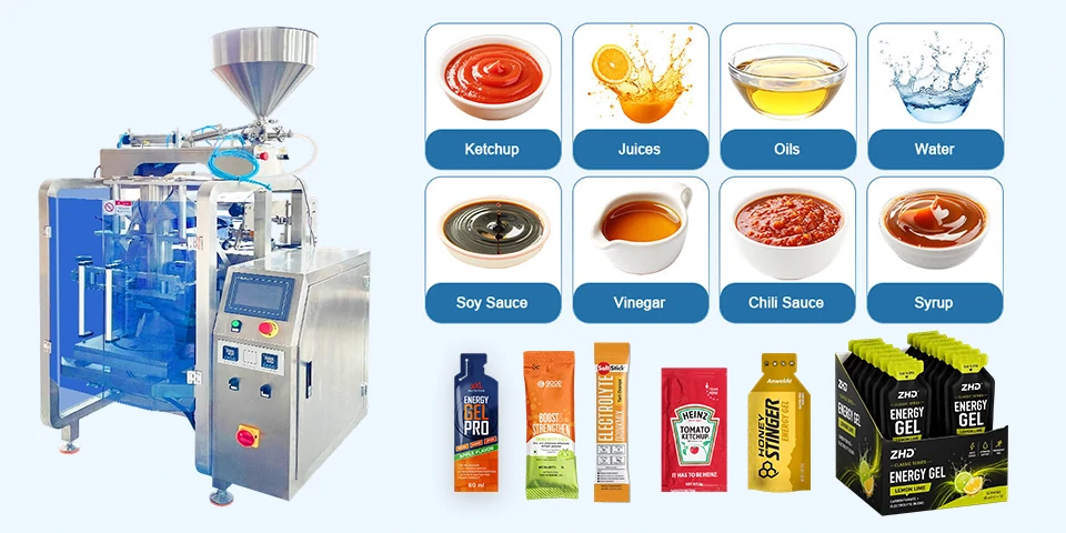 Flow wrapping pack liquid