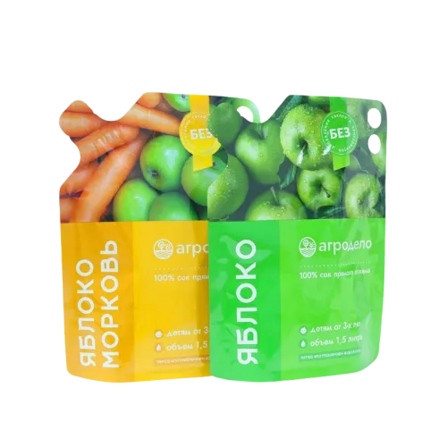 Apple carrot fruit juice printed spout pouches