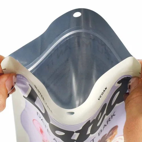 Resealable foil lined food zipper pouch